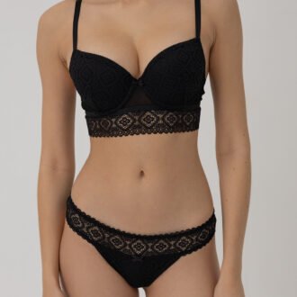 Biustonosz push-up Amaya - Czarny, 70B